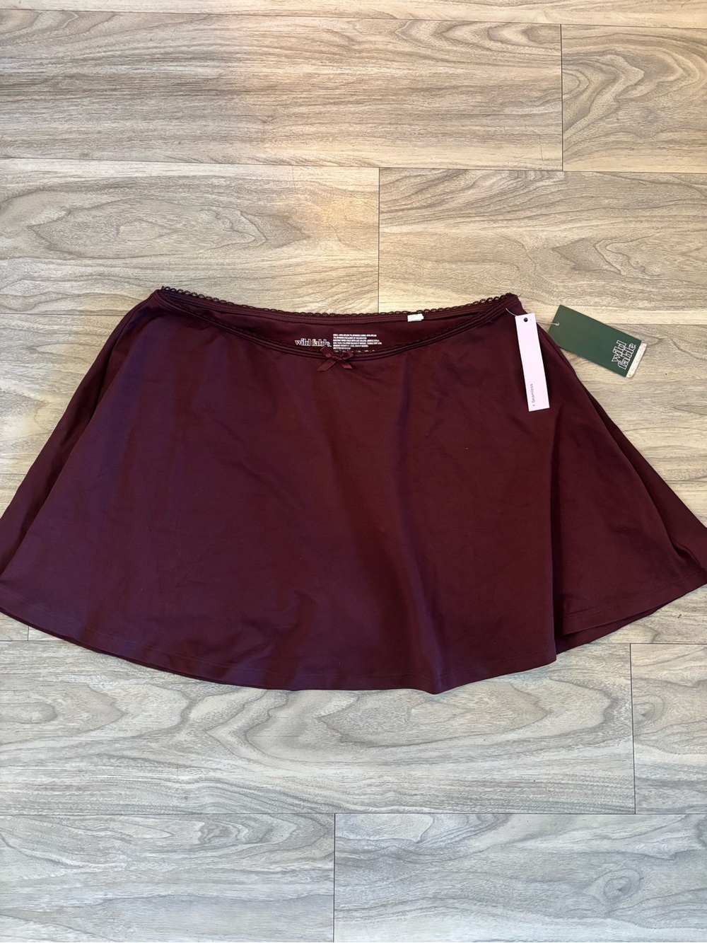 wild fable Burgundy Circle Skater Skirt